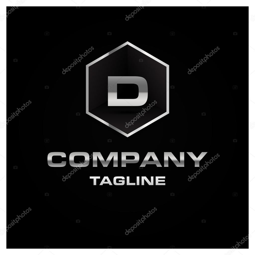 Letter D logo. Alphabet logotype vector design.