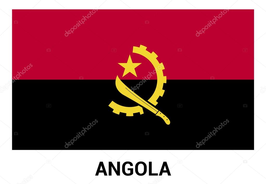 Angola flag in official colors