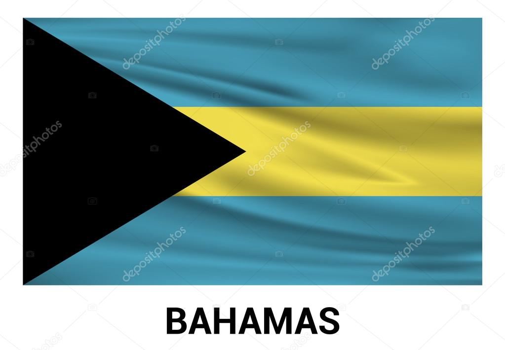 Bahamas flag in official colors