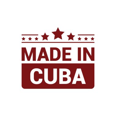 Küba'da - kırmızı grunge lastik damga tasarım yapılan