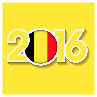 2016 yıl Belçika bayrağı ile