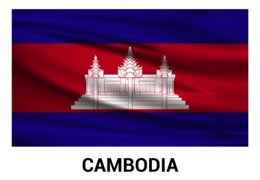 Kamboçya bayrağı resmi renklerde