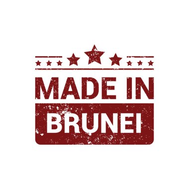 Brunei - beyaz arka plan üzerinde izole kırmızı lastik damga tasarım yaptı. vektör çizim vintage doku.