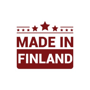 Finlandiya - kırmızı lastik damga yapılmış