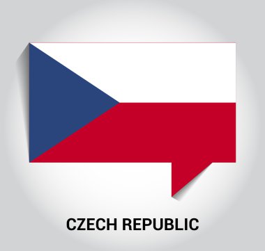 üç boyutlu 3d Çek Cumhuriyeti bayrağı