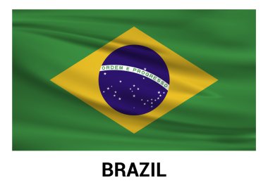Brezilya bayrağı resmi renklerde