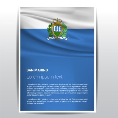 San Marino bayrağı broşür şablonu