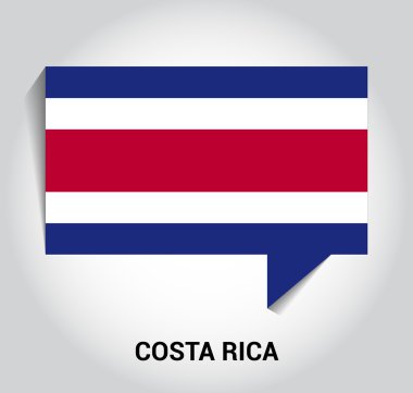 üç boyutlu 3d Kosta Rika bayrak