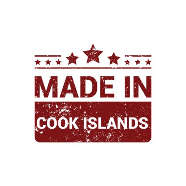 Cook Adaları - kırmızı lastik damga yapılmış