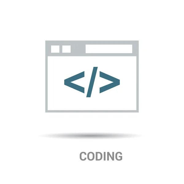 Program coding icon — Stock Vector