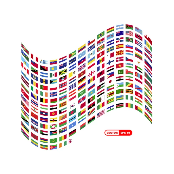 World flags collection — Stock Vector