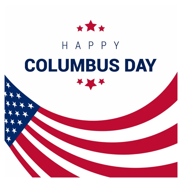 Affiche Joyeux Columbus Day — Image vectorielle