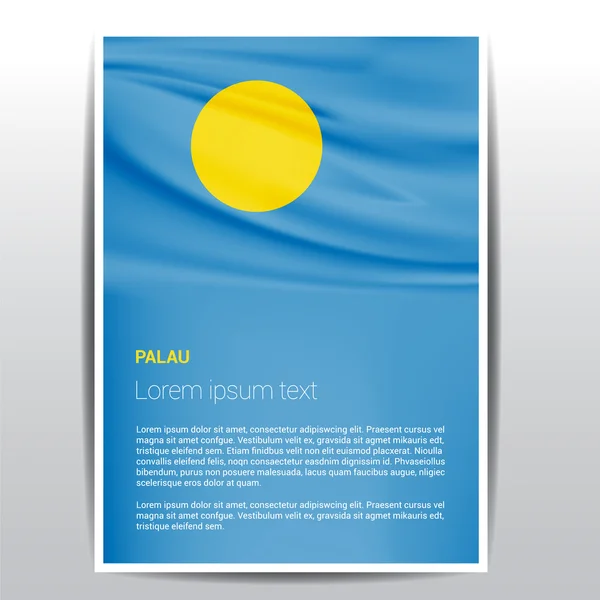 Palau flag Brochure Template — Stock Vector