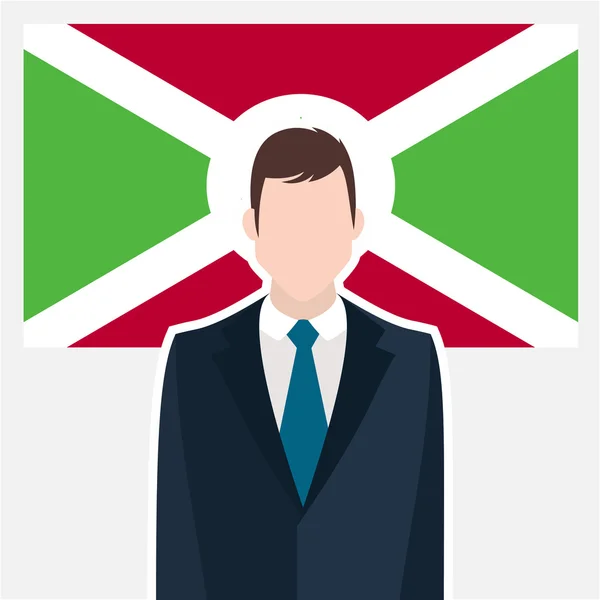 Бізнесмен з прапор Бурунді — стоковий вектор