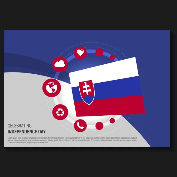 Slovakia Independence Day Flyer — 图库矢量图片