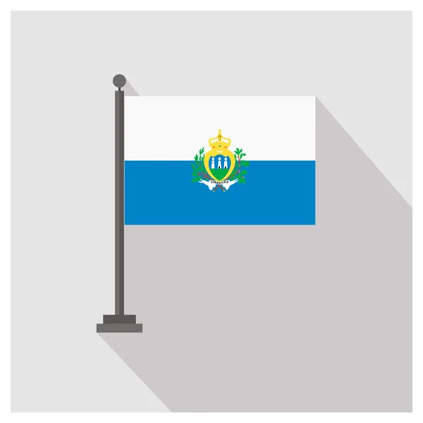 Bandeira do país de San Marino — Vetor de Stock