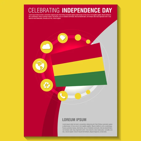 Folheto do Dia da Independência do Gana — Vetor de Stock