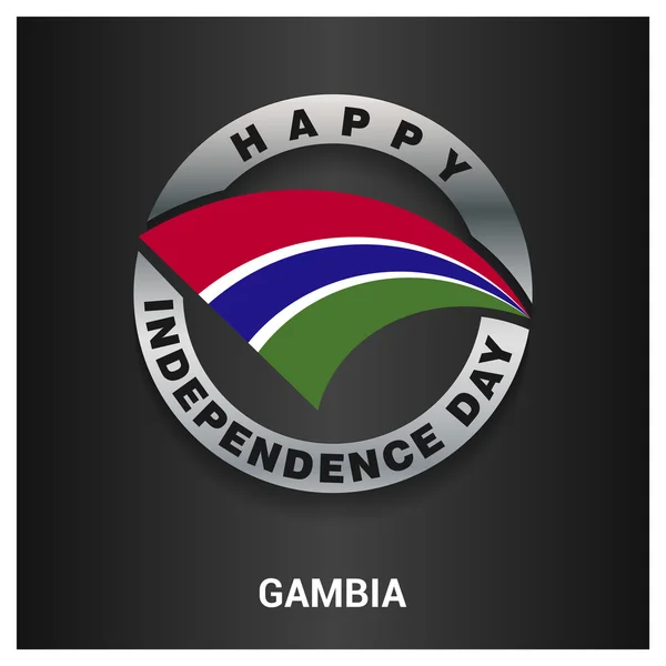 Distintivo do dia da independência da Gâmbia — Vetor de Stock