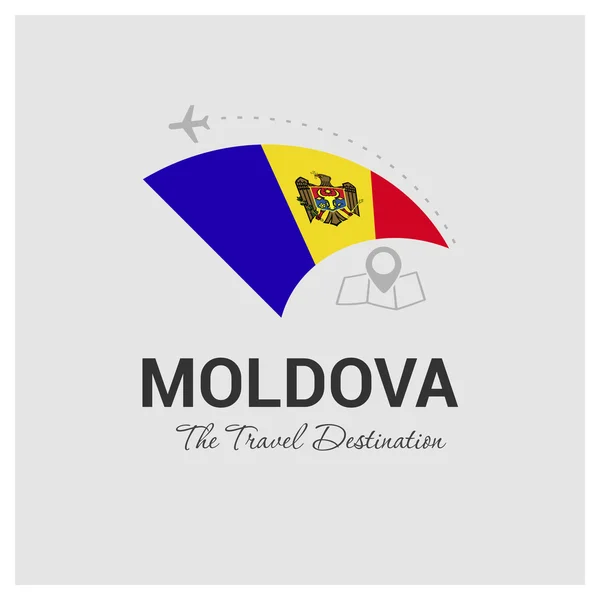 Logotipo de viaje Moldavia — Vector de stock