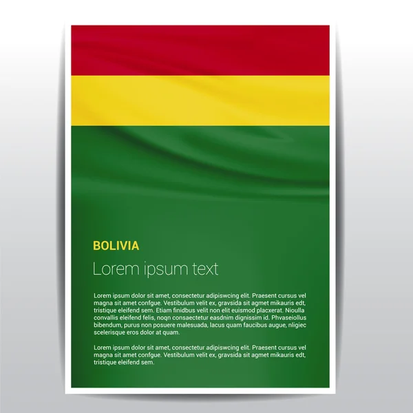 Bolivia flag Brochure Template — Stock Vector