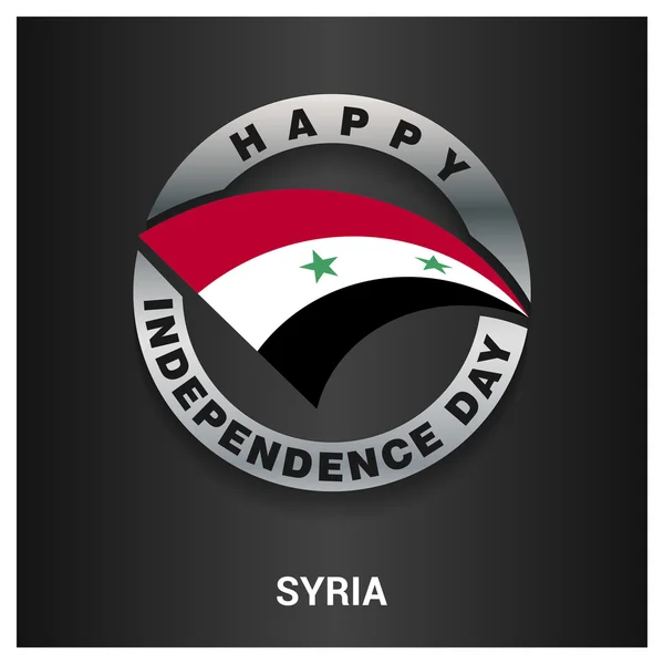 Syria independence day badge — Stock Vector