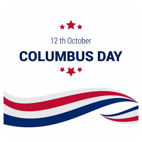 Cartel del Día de Colón feliz — Vector de stock