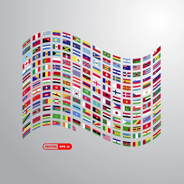 World zászlók gyűjtemény — Stock Vector