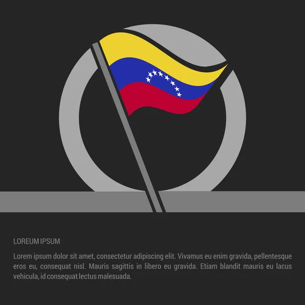 Venezuela Distintivo bandiera — Vettoriale Stock