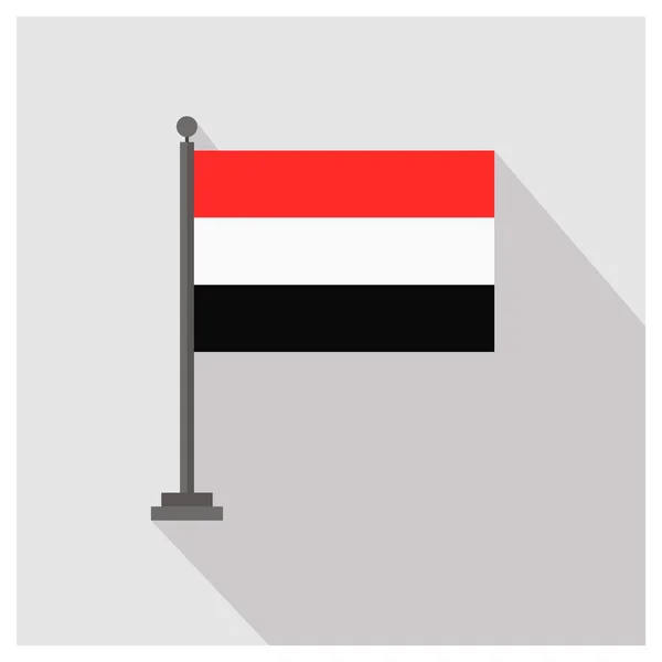 也门国家国旗 — 图库矢量图片