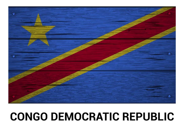 Прапор Демократичної Республіки Конго — стоковий вектор
