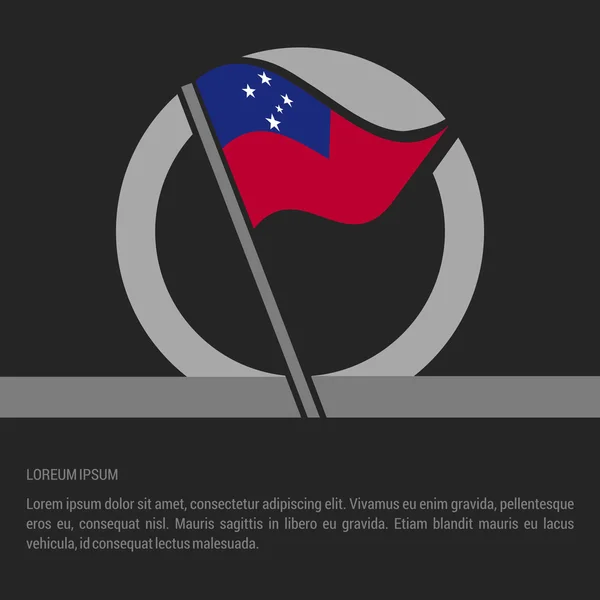 Bandera de Samoa — Vector de stock