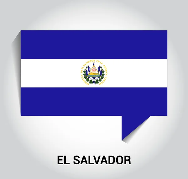 Burbuja de discurso bandera de El Salvador — Archivo Imágenes Vectoriales