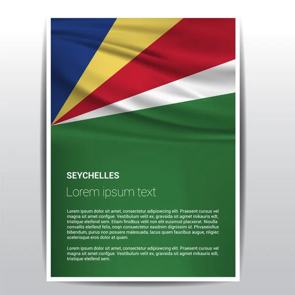 Bandiera Seychelles Brochure Template — Vettoriale Stock