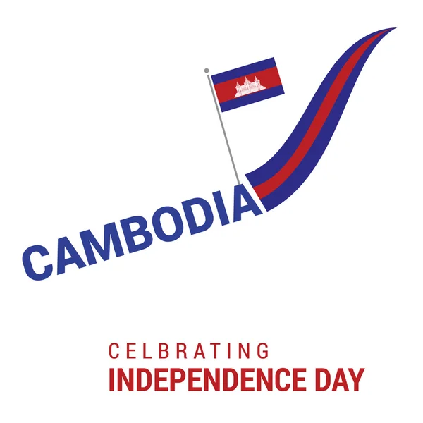 Kambodzsa függetlenség napja — Stock Vector