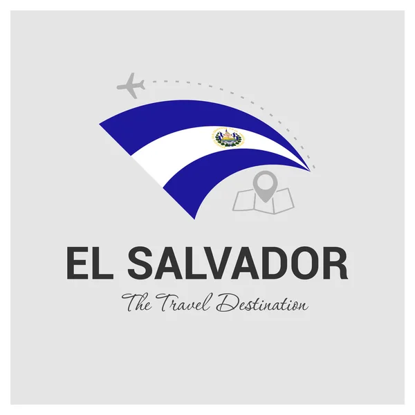 El Salvador Travel Logo — Stock Vector