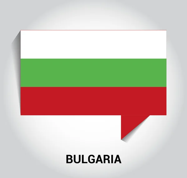 Bandera tridimensional 3d Bulgaria — Vector de stock