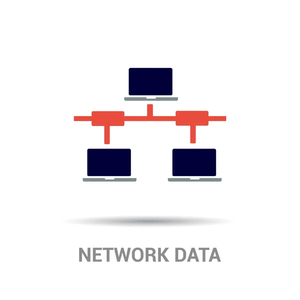 네트워크 데이터 아이콘 — 스톡 벡터