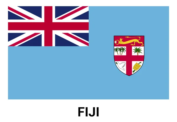 Fiji flag isolated in official colors — Stock Vector