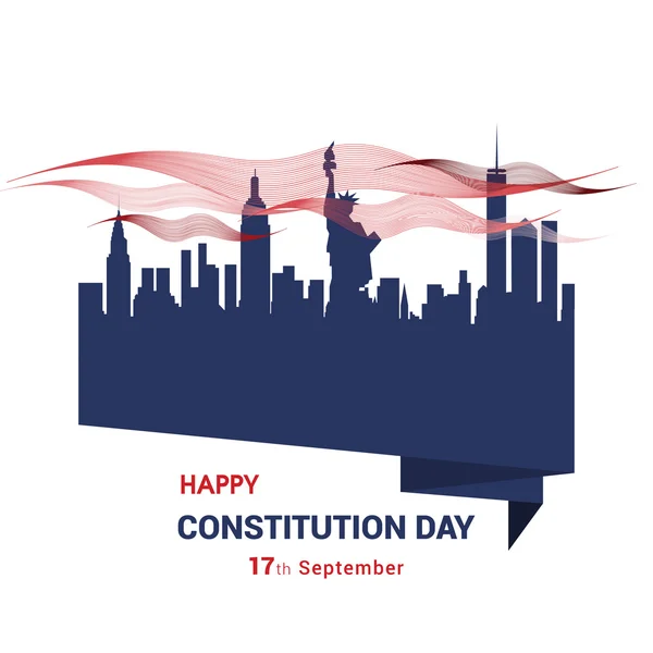 美国宪法一天海报 — 图库矢量图片