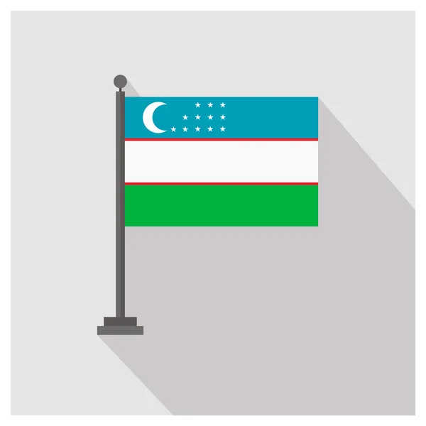 Uzbekistán bandera del país — Vector de stock