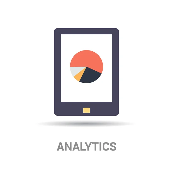 Business diagram på skärmikonen för smartphone — Stock vektor
