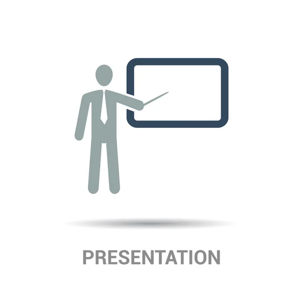 Presentation board flat icon — Stock Vector