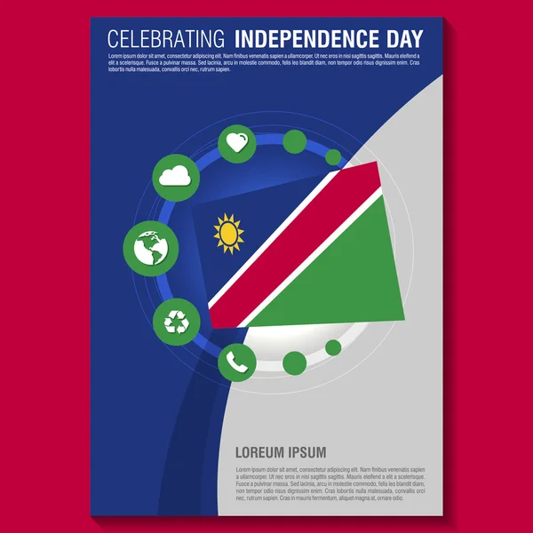 Stock vector Namibia Independence Day Flyer