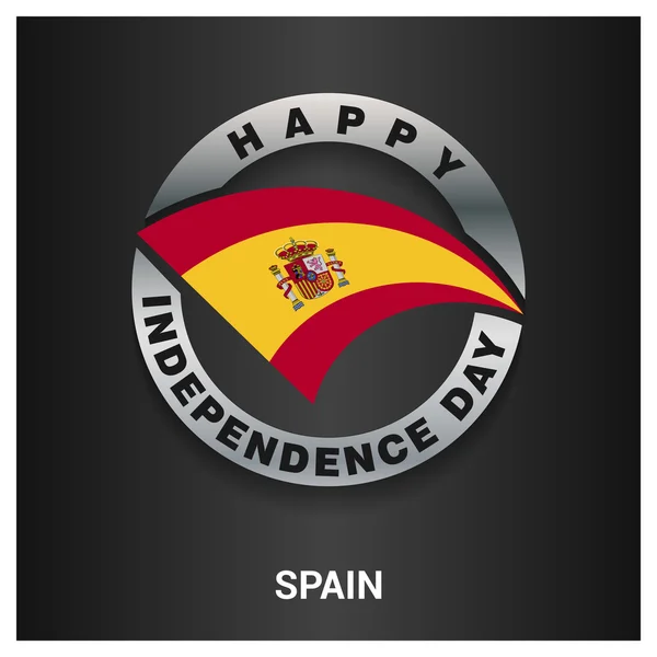 Den nezávislosti odznak Španělsko — Stockový vektor