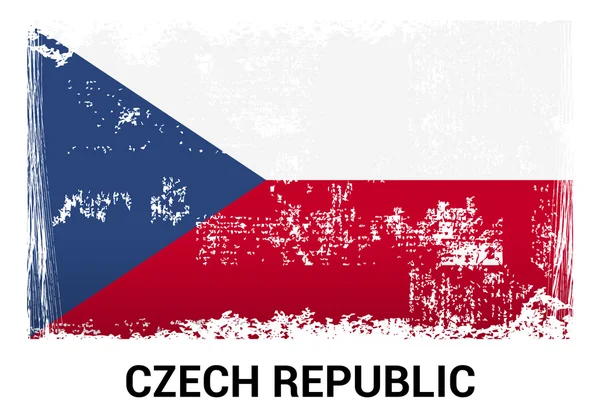 Czech Republic grunge flag — Stock Vector