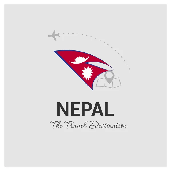 Logo de viaje de Nepal — Vector de stock