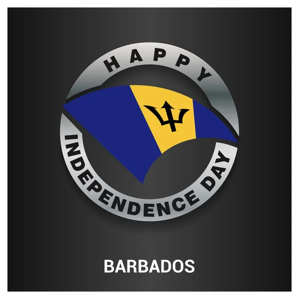 Distintivo do dia da independência de Barbados — Vetor de Stock