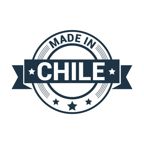 智利-圆形橡胶邮票设计 — 图库矢量图片