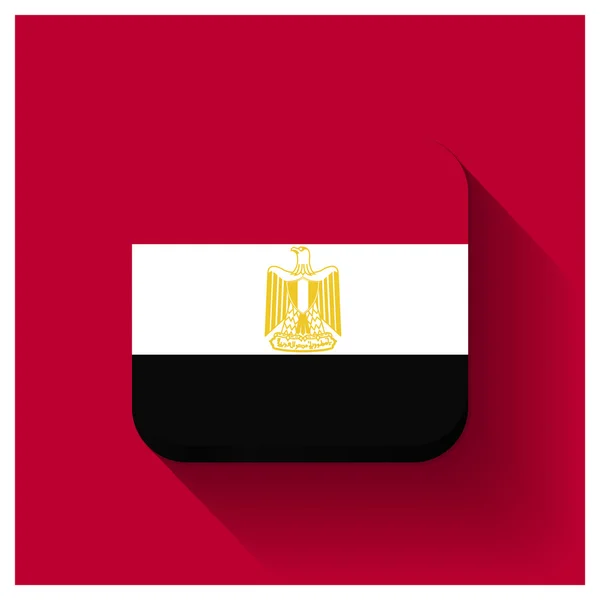 Κουμπί σημαία της Αιγύπτου — Διανυσματικό Αρχείο
