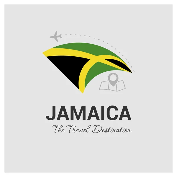 Ямайка подорожі логотип — стоковий вектор